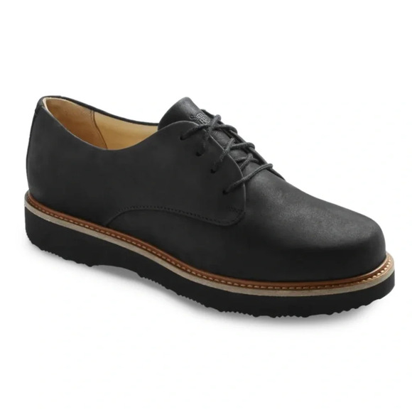 Samuel Hubbard Free for Her Black Suede Oxfords Size 7 - Picture 1 of 13